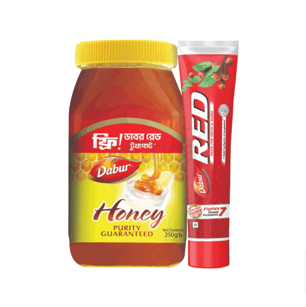 Dabur Honey 250gm (Free Dabur Red Toothpaste 50gm)