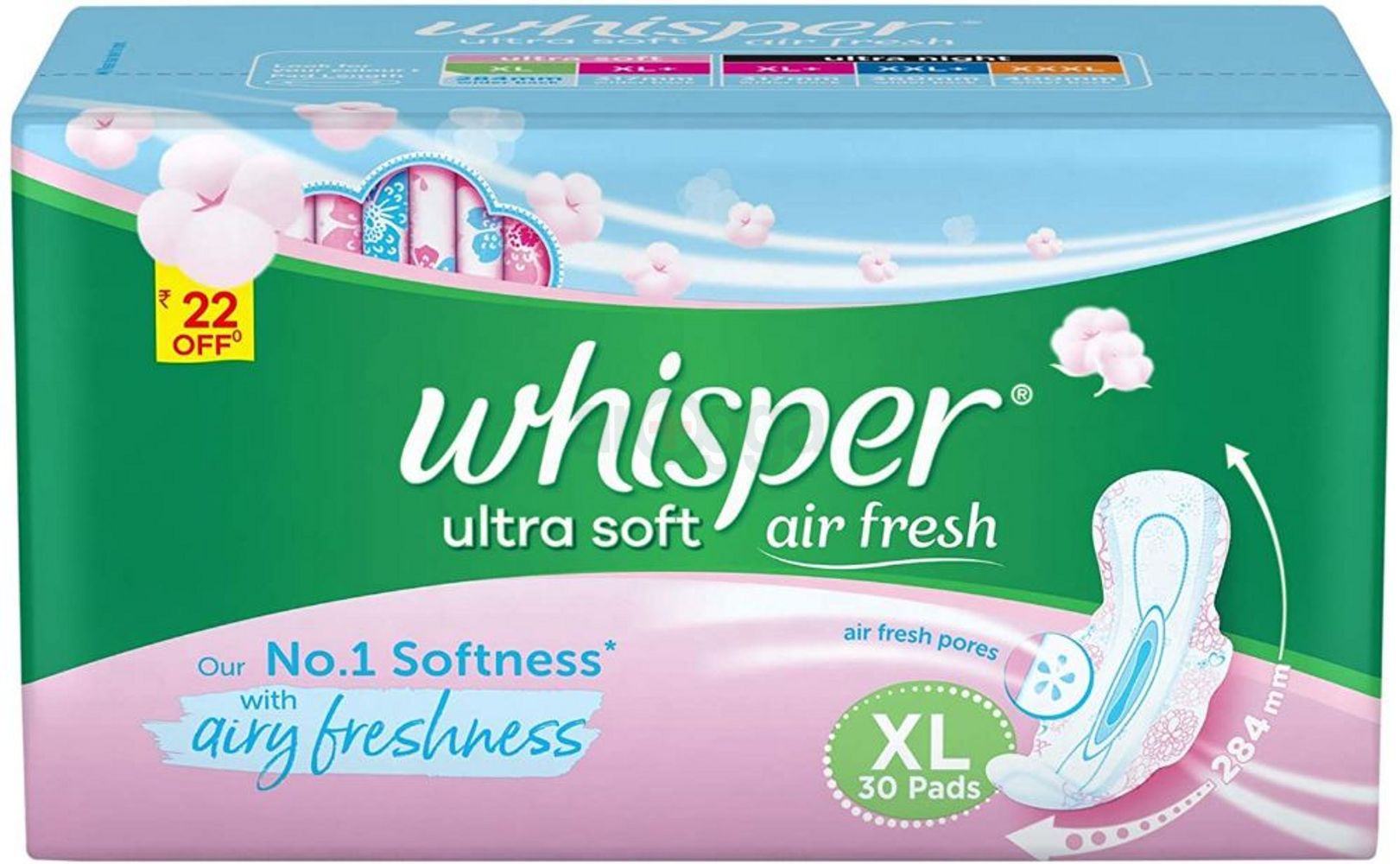 Whisper Ultra Soft Air Fresh XL-30