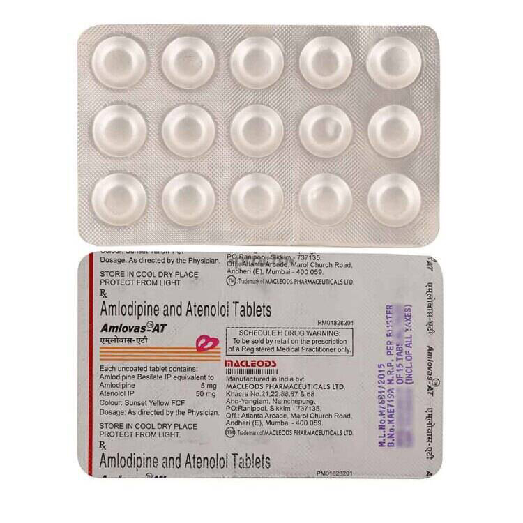 Amlovas AT Tablet 5 mg+50 mg